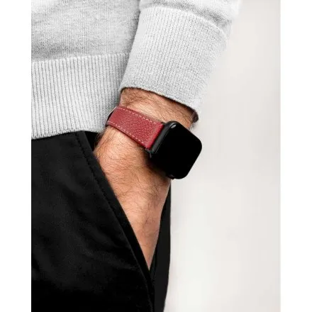 Czerwony pasek do zegarka 19 mm HIRSCH Bologna 01802060-2-19 (L)