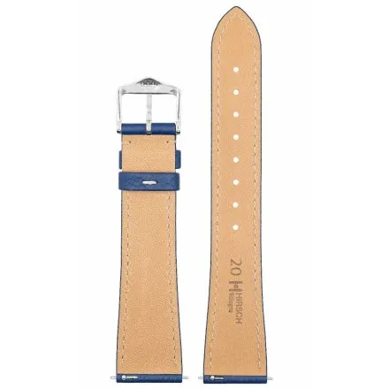 Granatowy pasek do zegarka 19 mm HIRSCH Bologna 01802080-2-19 (L)
