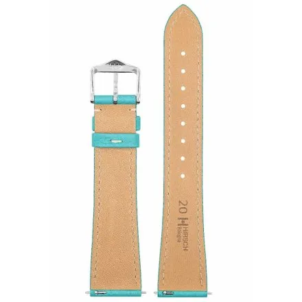 Turkusowy pasek do zegarka 19 mm HIRSCH Bologna 01802083-2-19 (L)