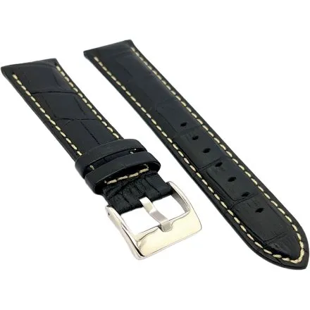 Pasek DILOY Superior 368.20.58 Skórzany Czarny 20 mm - GRATIS dwa teleskopy i narzędzie