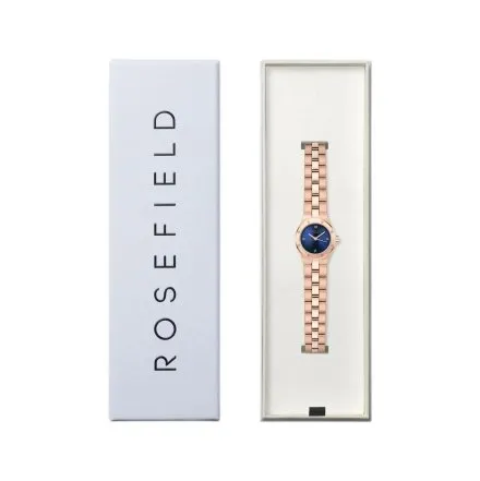 Rosefield Rose XS zegarek damski różowozłoty z granatową tarczą SPNRSR-SP11