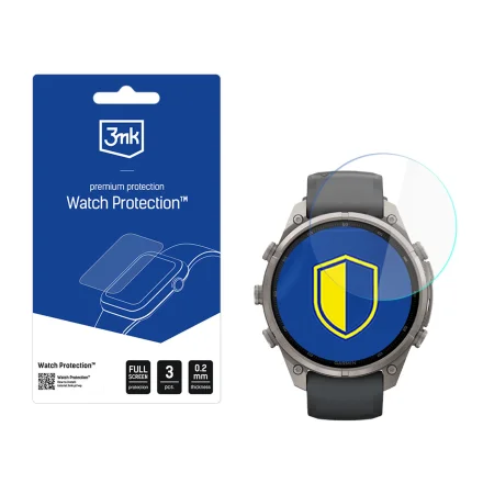Garmin Fenix 9 Pro 47mm szkło ochronne / folia 3 szt 3mk Watch Protection FlexibleGlass
