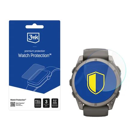 Garmin Fenix 9 51mm szkło ochronne / folia 3 szt 3mk Watch Protection FlexibleGlass