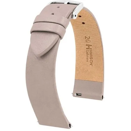 Szary pasek do zegarka 18 mm HIRSCH Cashmere 03902195-2-18 (M)