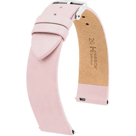 Różowy pasek do zegarka 20 mm HIRSCH Cashmere 03902123-2-20 (M)