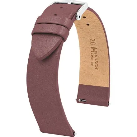 Burgundowy pasek do zegarka 16 mm HIRSCH Cashmere 03902161-2-16 (M)
