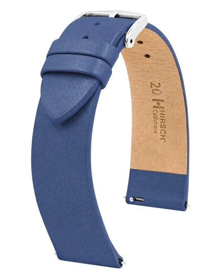 Niebieski pasek do zegarka 20 mm HIRSCH Cashmere 03902180-2-20 (M)