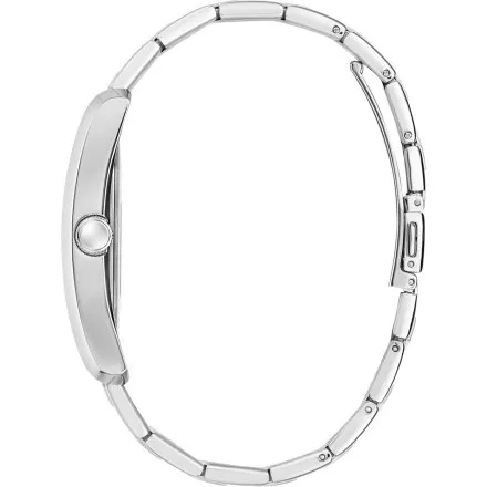 Guess Clyde zegarek męski na bransolecie srebrny z czarną tarczą GW0896G1