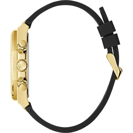 Guess Equity zegarek męski złoty czarna tarcza na pasku GW0791G3 