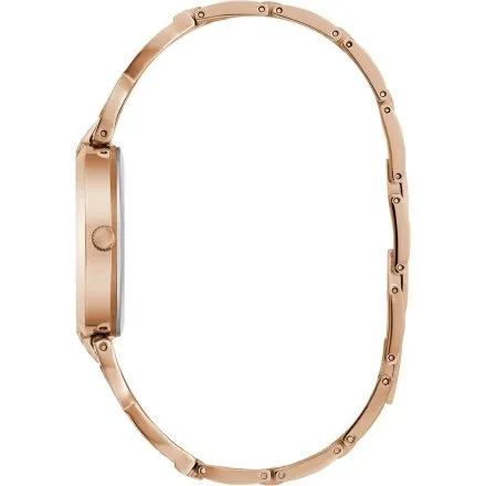 Guess Coral różowozłoty zegarek damski na bransolecie z kryształkami GW0868L4