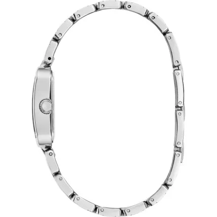 Guess Isla prostokątny zegarek damski srebrny na bransolecie GW0865L7