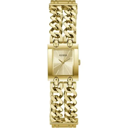 Guess Micro Mod złoty zegarek damski na bransolecie łańcuch GW1112L2