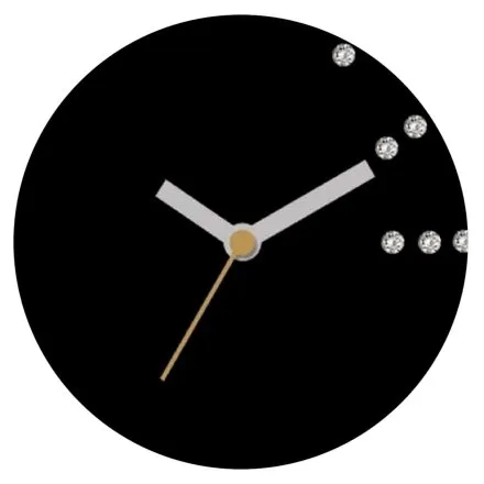 Zegarek Tarcza S.T.A.M.P.S. Diamond Pure Black 106154 Czarna Z Kryształkami