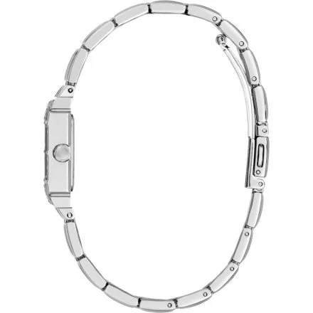 Guess Taylor srebrny zegarek damski na bransolecie z kryształkami GW1157L1