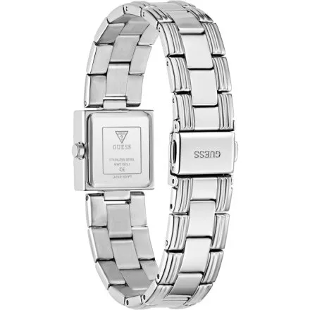 Guess Taylor srebrny zegarek damski na bransolecie z kryształkami GW1157L1