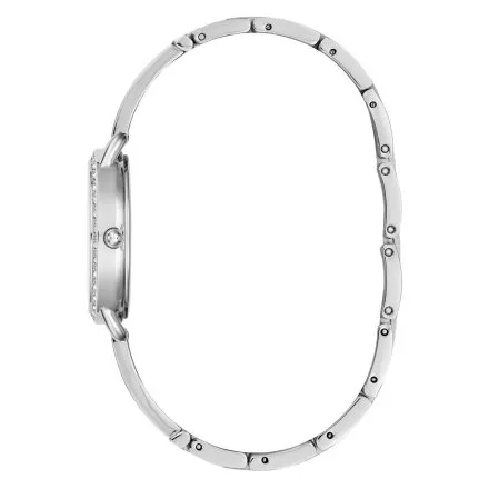 Guess Bejeweled Bellini srebrny zegarek damski na bransolecie z kryształkami GW0022L1
