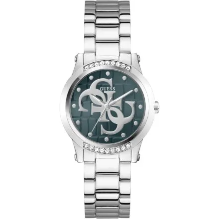 Guess Annette srebrny zegarek damski na bransolecie GW0861L7