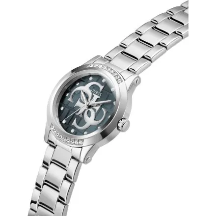 Guess Annette srebrny zegarek damski na bransolecie GW0861L7
