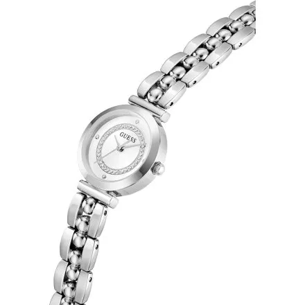 Guess Leena zegarek damski srebrny ze srebrną tarczą na bransolecie GW0994L1