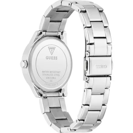 Guess Celestial zegarek damski srebrny ze srebrną tarczą na bransolecie GW1108L1