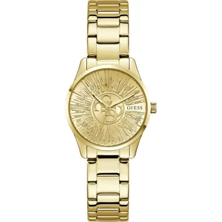 Guess Celestial zegarek damski złoty ze złotą tarczą na bransolecie GW1108L2