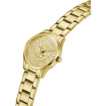 Guess Celestial zegarek damski złoty ze złotą tarczą na bransolecie GW1108L2