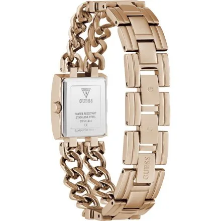 Guess Micro Mod różowozłoty zegarek damski na bransolecie łańcuch GW1112L4