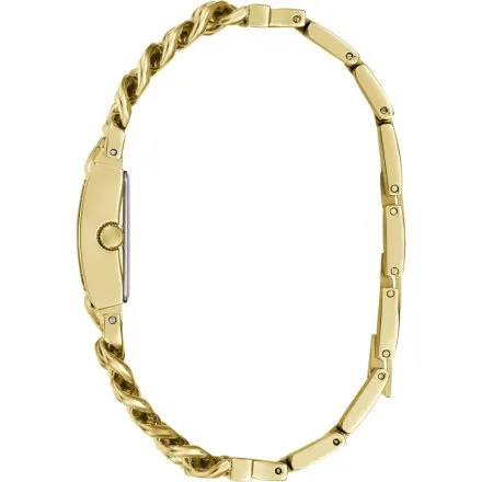 Guess Micro Mod złoty zegarek damski na bransolecie zdobiona tarcza GW1112L7