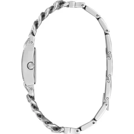 Guess Micro Mod srebrny zegarek damski na bransolecie łańcuch GW1113L1