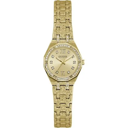 Guess Pixie zegarek damski złoty na bransolecie z kryształkami GW1120L2