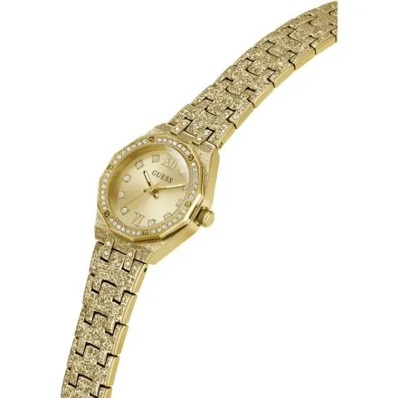 Guess Pixie zegarek damski złoty na bransolecie z kryształkami GW1120L2