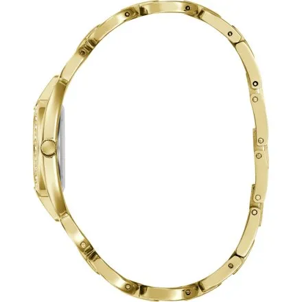 Guess Blair złoty zegarek damski na bransolecie ze zdobieniami GW1082L2