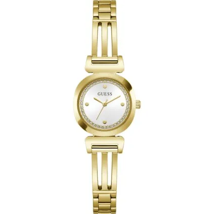 Guess Cecelia złoty zegarek damski na bransolecie kryształki GW1083L2