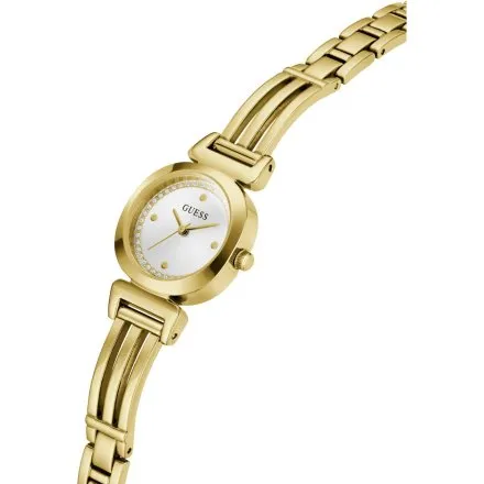 Guess Cecelia złoty zegarek damski na bransolecie kryształki GW1083L2