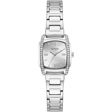 Guess Etta srebrny zegarek damski na bransolecie kryształki GW1096L1