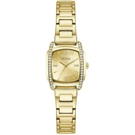 Guess Etta złoty zegarek damski na bransolecie kryształki GW1096L2