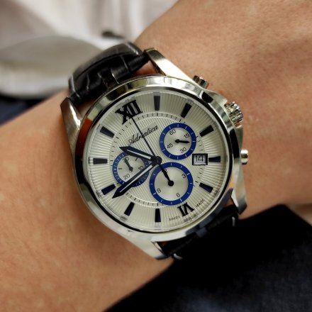 Tradycyjny szwajcarski zegarek męski Adriatica z chronografem A8212.52B3CH