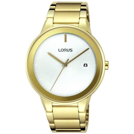 Złoty damski Lorus na bransolecie z datownikiem RS926CX9