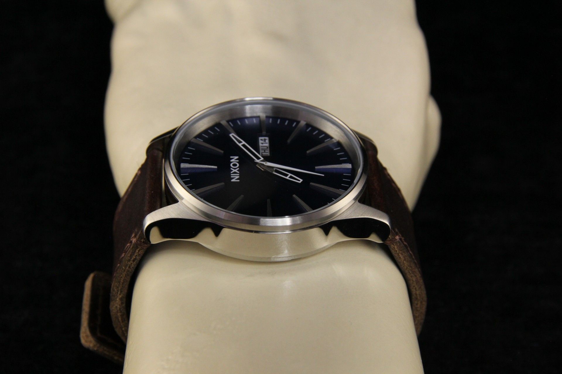 Zegarek Nixon Sentry Leather Blue Brown - Nixon A105-1524