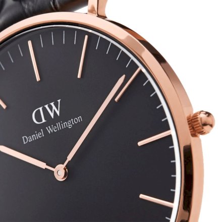 Zegarek Daniel Wellington Classic 40 Bristol różowe złoto z brązowym paskiem DW00100125