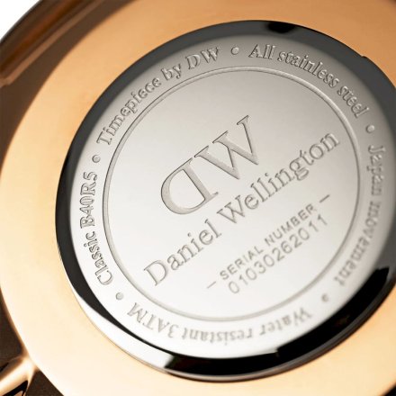 Zegarek Daniel Wellington Classic 40 Bristol różowe złoto z brązowym paskiem DW00100125