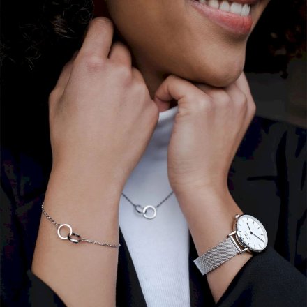 Zegarek Daniel Wellington Petite 32 Sterling srebrny z bransoletką DW00100164