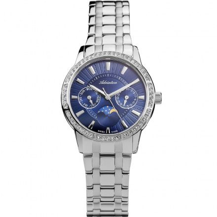 Zegarek Damski Adriatica na bransolecie A3601.5115QFZ - Multifunction Swarovski Swiss Made