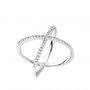 Srebrny pierścionek z kryształkami Michael Kors r. 11 MKJ4136040