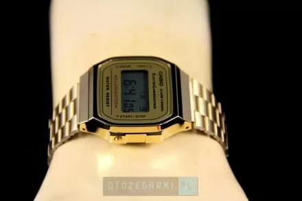 Złoty zegarek Casio Vintage z wyświetlaczem A168WG-9EF w stylu Retro