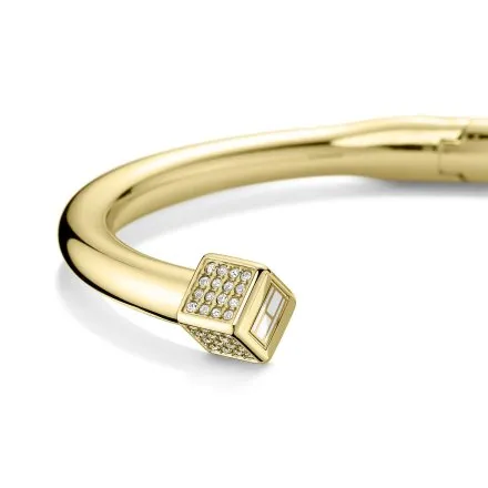 Złota sztywna bransoletka damska mankietowa Tommy Hilfiger 2700741