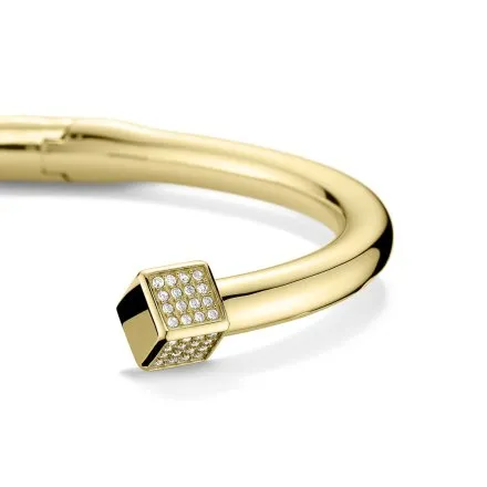 Złota sztywna bransoletka damska mankietowa Tommy Hilfiger 2700741