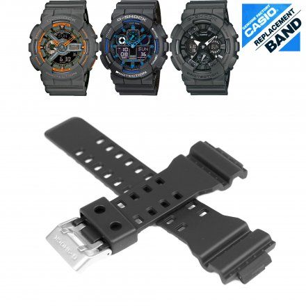 Pasek 10347688 Do Zegarka Casio Model GA-100 GAC-100 GA-110 GA-120 GA-300 GD-100 GD-110 GDF-100 GR-8900 G-8900 GW-8900 czarny matowy