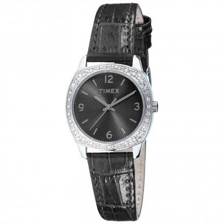 P2N037 Pasek Timex 16 Skórzany Czarny Do Zegarka T2N037