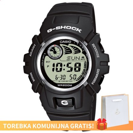 Czarny zegarek Casio G-Shock G-2900F-8VER  + TOREBKA KOMUNIJNA